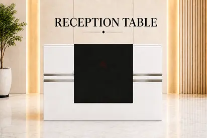White Reception Table – Modern Reception Table for Office