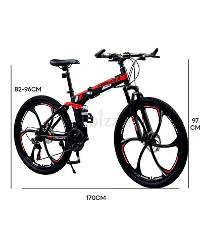 26” Folding Mountain Bike – Excellent Condition

أو بالعربي:
دراجة جبلية قابلة للطي مقاس 26 بوصة للب