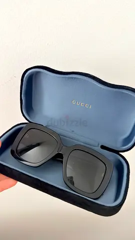 Gucci oversized square black sunglasses with case
