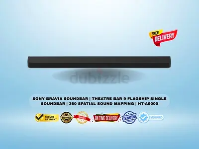 Sony BRAVIA Soundbar | Theatre Bar 9 Flagship Single Soundbar | 360 Spatial Sound Mapping | HT-A9000
