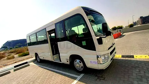 Rent a Toyota Coaster 2025 – 2.7L Manual, 23 Seater from Quick Lease Car Rentals