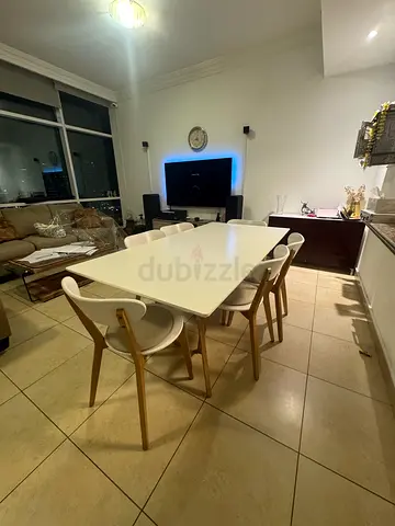 6 Seater Dining table set ( Chairs from JYSK + Custom Made table)