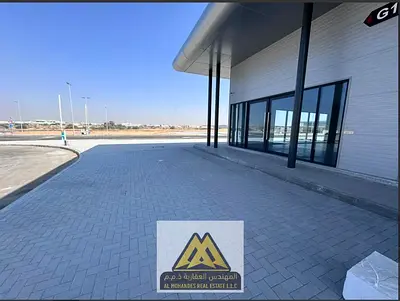 Commercial showroom in Al Bahia, Ajman, 1,180 sq ft, free zone license, suitable for restaurants and cafes, AED 118,000 annually.