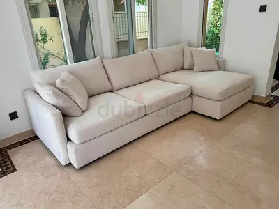 Perfect condition Crate&Barrel Feather filled sofa beige