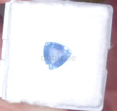 Trillion Cut Light Blue Sapphire Gemstone