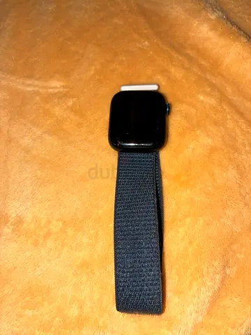 Used Apple Watch (black) with nylon loop band - working condition with scratches on the screen