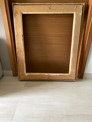 Wooden bedside cabinet frame - vintage, size 90x72 cm