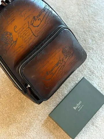 Berluti scritto leather backpack