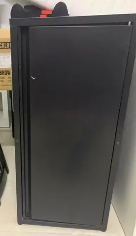 Modern Black Single Door Storage Cabinet