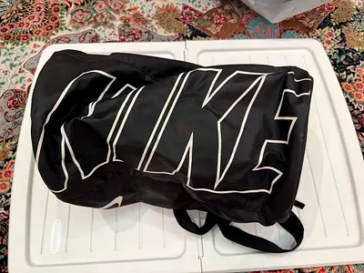 Nike black duffel bag / gym backpack - large logo