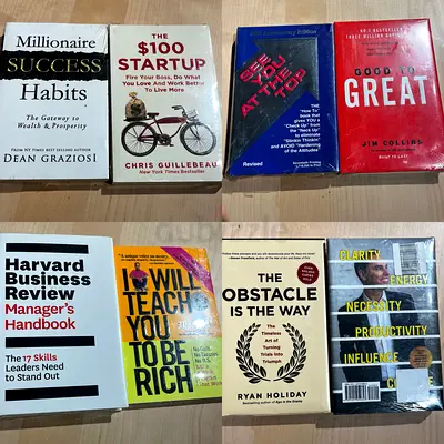 Set of 8 Business & Self-Help Books — Good to Great, The Obstacle Is The Way, More