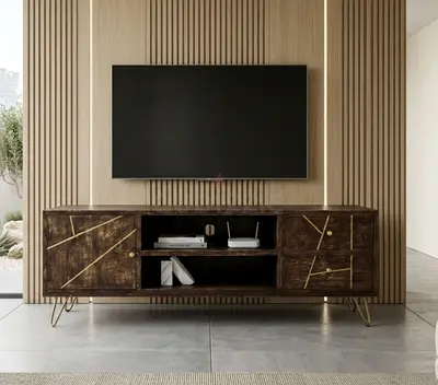 West Elm Solid Wooden Tv Unit