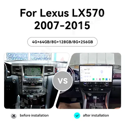 19.8" Android 13 Car Radio for Lexus LX570 2007-2015 Stereo Carplay