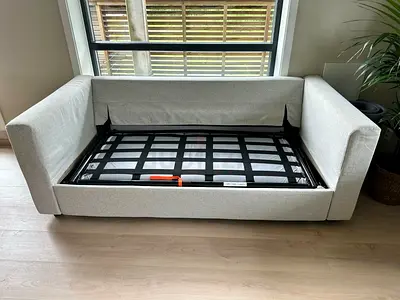 Modern Grey Fabric Sofa Bed Frame