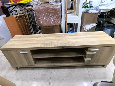 Wooden TV Cabinet / Entertainment Unit - Light Oak Finish
