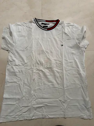 White short-sleeve crew neck T-shirt (Men's), size XXL, tommy hilfiger