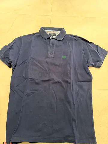 Pre-owned navy blue polo shirt, comfortable casual wear, boggi, size L