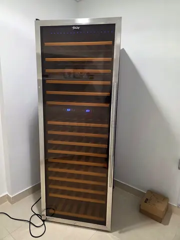 Terim wine cooler 228 Bottle Duel zone temperature wooden shelves
