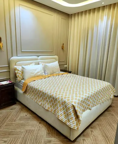 Upholstered Double Bed with Padded Headboard