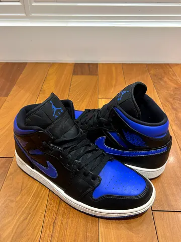 Nike Air Jordan 1 Mid Black Hyper Royal – US 9