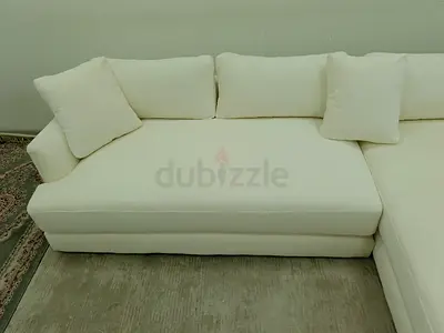 West elm white color lshape sofa