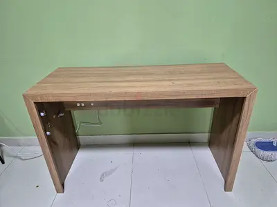 Simple wooden study/computer desk - light oak finish