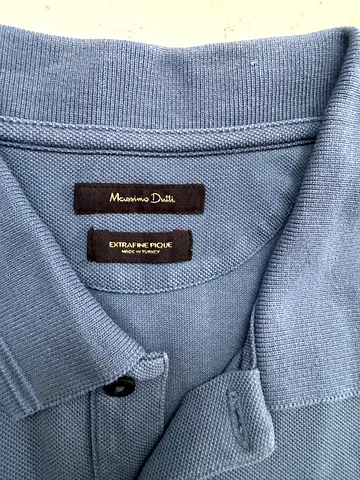 Light Blue Massimo Dutti Polo Shirt, Excellent Used Condition