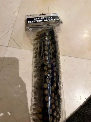 Ammunition belt with dummy shells (new, sealed)