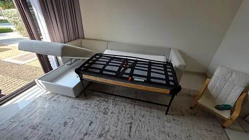 Excellent IKEA vimle l sahpe sofa bed like a new