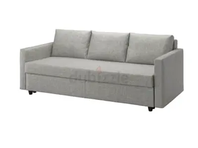 Warm beige colour - 3-seater sofa bed with storage, good condition. Picture shows colour grey model