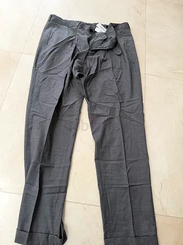 Grey men's formal trousers - size medium 48 european size good condition massimo dutti