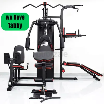 SKY LAND Multi-Function Home Gym Station for Full-Body Workouts with Built-In Weights.