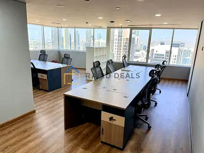 Furnished High-Floor Office with Burj Khalifa View