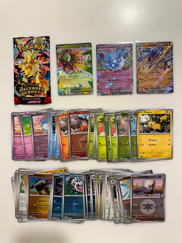 Pikachu ASCENDED HEROES cards Pokemon original holographic EX shiny cards