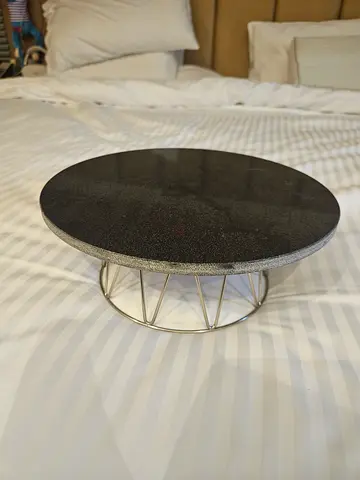 Ikea Marble cake stand has a rotating marble top