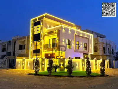 Luxury corner villa with pool for sale in Al Zahiyah, Ajman | On Sheikh Mohammed Bin Zayed Road and