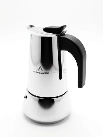 Stainless Steel Atlasware Electric Moka Pot / Stovetop Coffee Maker