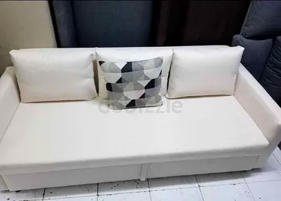 Comfortable 3 Seater Fabric Sofa bed with storage with Cushions