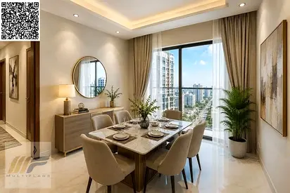 Own an apartment now with no down payment, one bedroom and living room with maid's room. Take advantage of this offer as the number is limited.
