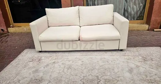 Cream 2-Seater Sofa in Good Condition