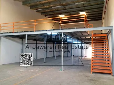 Mezzanine Warehouse for Rent in Ajman Al Jurf 3 A spacious mezzanine warehouse is available for rent in Ajman Al Jurf 3, a well-established industria