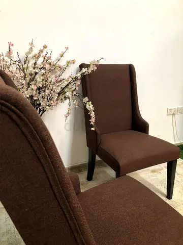 2-BROWN ARM Chairs