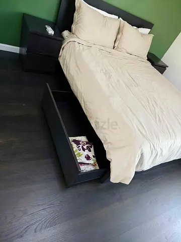 Ikea Queen Bed With Ikea Mattress 160x200cm