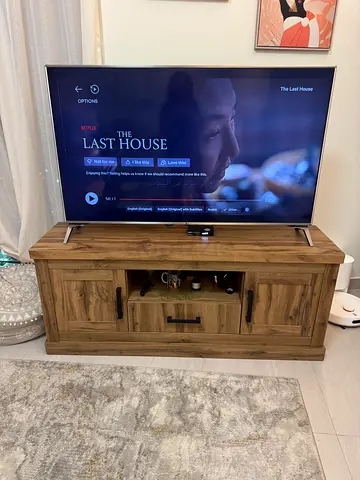 Solid Wood TV Cabinet with 3 Tables