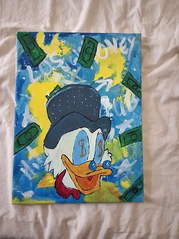 Painting of Donald duck