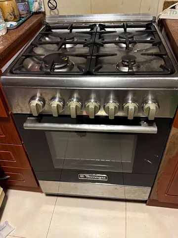 Used freestanding gas cooker with oven - stainless steel