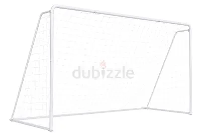 Football Goal Post with Net, Steel Soccer Goal for Training & Practice, 3 x 2 Meter, 32mm Frame
