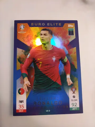 Cristiano Ronaldo Euro Elite collectible trading card - limited edition