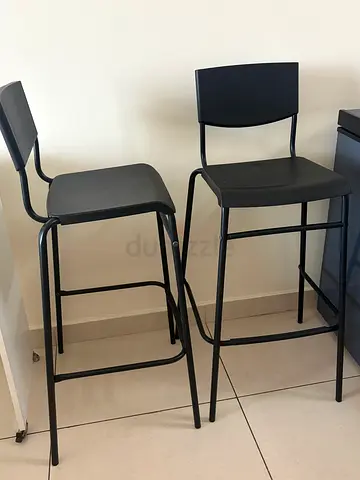 Bar Stools with Backrest (Set of 2)