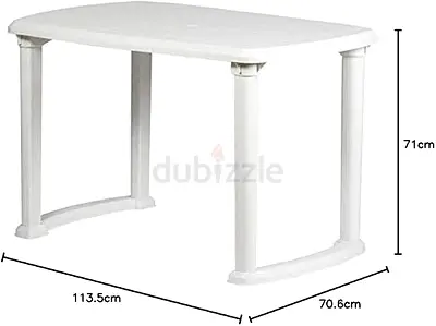 Cello Senator Plastic Table White